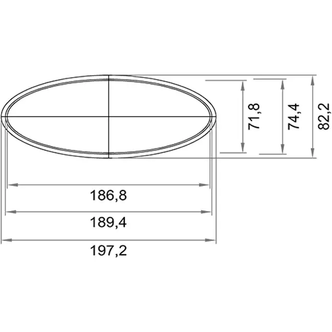 Wavin Ventiza Zaślepka PVC owalna kanał 195x80 mm