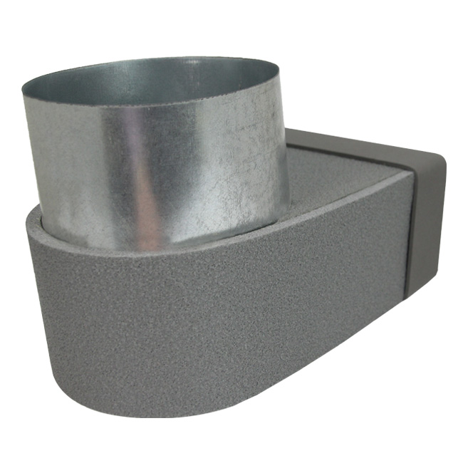Pojedynczy symetryczny element narożny przegrody Thermoduct 220x80 mm według średnicy 160 mm