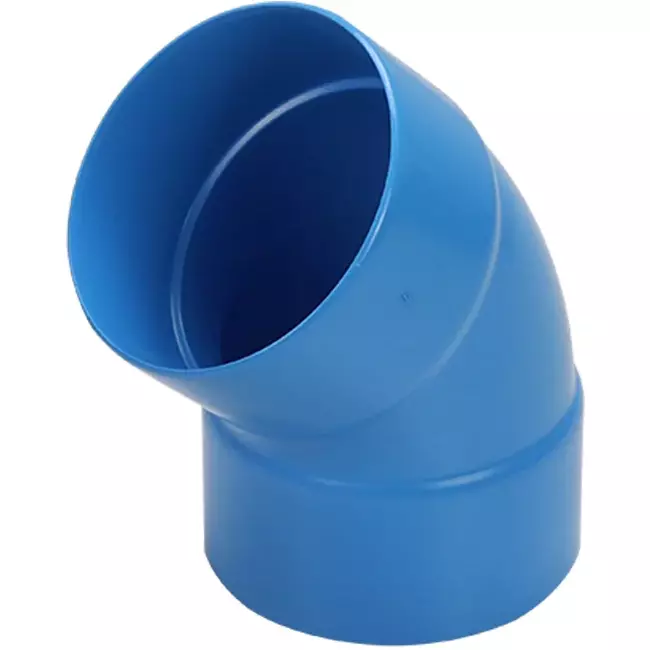 Wavin Ventiza kolano 45 stopnie PVC okrągłe według średnicy 80 mm M/M