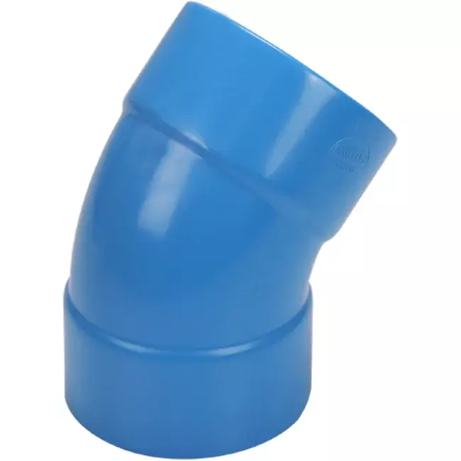 Wavin Ventiza kolano 45 stopnie PVC okrągłe według średnicy 80 mm M/M