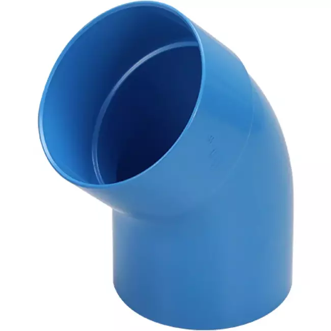 Wavin Ventiza kolano 45 stopnie PVC okrągłe według średnicy 80 mm M/S
