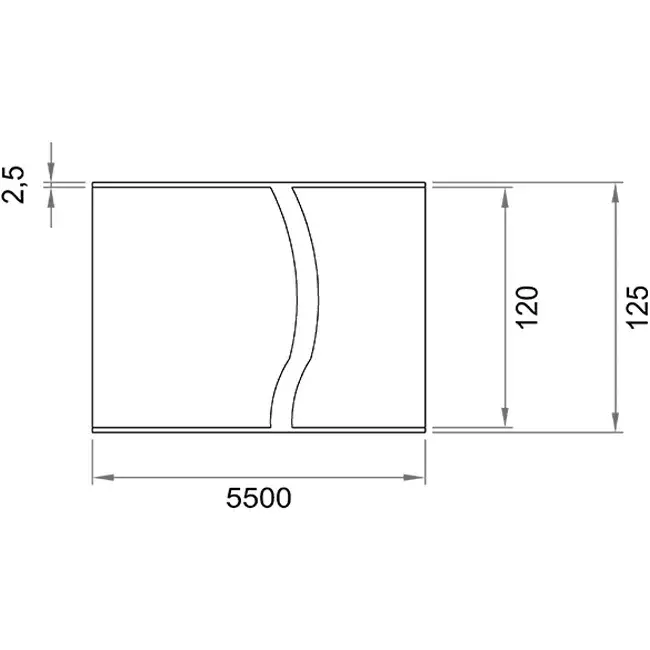 Wavin Ventiza kanał 1,5 m PVC okrągły 125 mm S/S