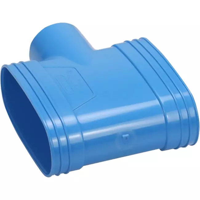 Wavin Ventiza T-stuk PVC owalny 195x80 mm M/M/M