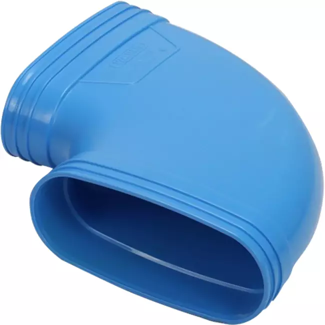 Wavin Ventiza Kolano 90 stopnie PVC owalne 195x80 mm poziome M/M