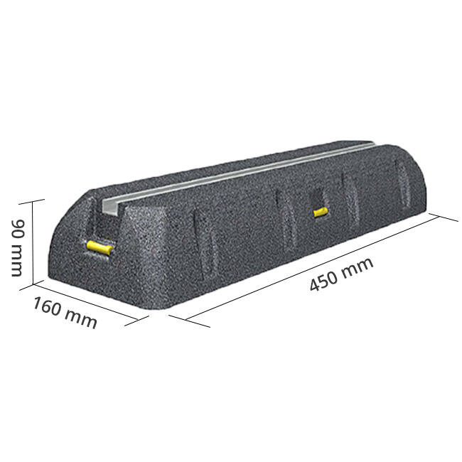 Listwa montażowa jednostki zewnętrznej SUMO wykonana z gumy tłumiącej drgania 450 mm