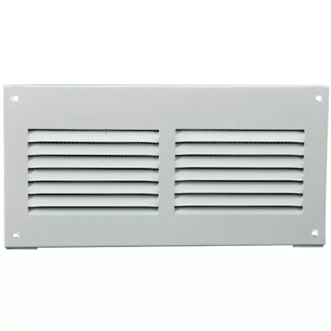 Kratka wentylacyjna metalowa prostokątna 200x100 biała - MR2010