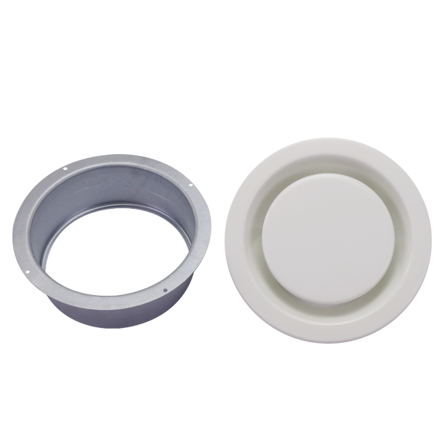 Wentylacyjny zawór wydechowy 125 mm z metalowymi sprężynami - EAV-C125 RAL9010