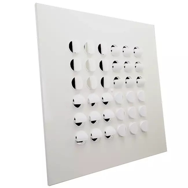 Wielodyszowy nawiewnik sufitowy 596x596 mm - MN36 RAL9016