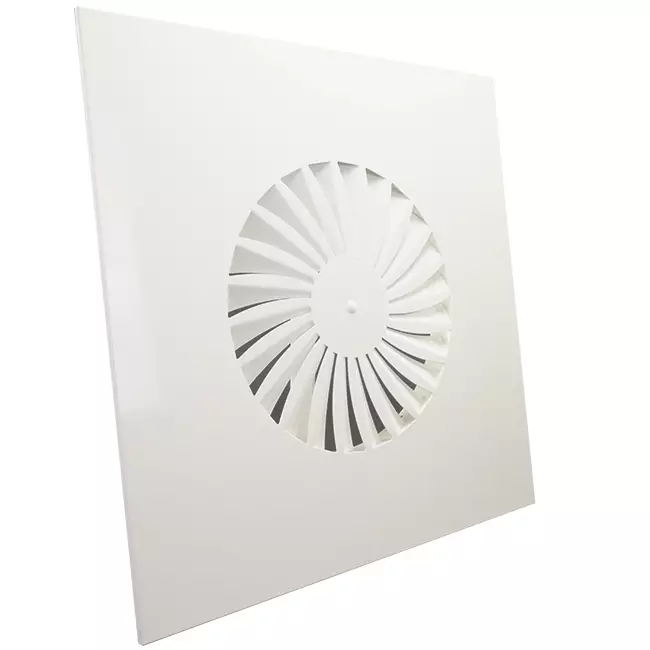 Stały nawiewnik wirowy 600 mm kwadratowy - SWS600 RAL9010