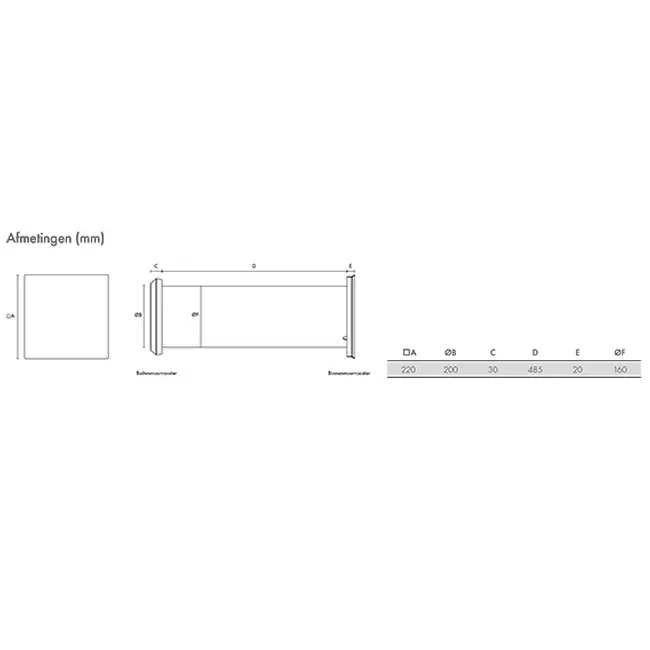 Zdecentralizowana jednostka odzysku ciepła Vent-Axia Heat Save 160 mm