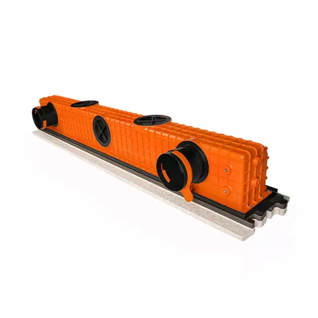 Bezramkowy nawiewnik szczelinowy Ergovent 1050 mm z przyłączem 90 mm - modułowy - 1 szczelina