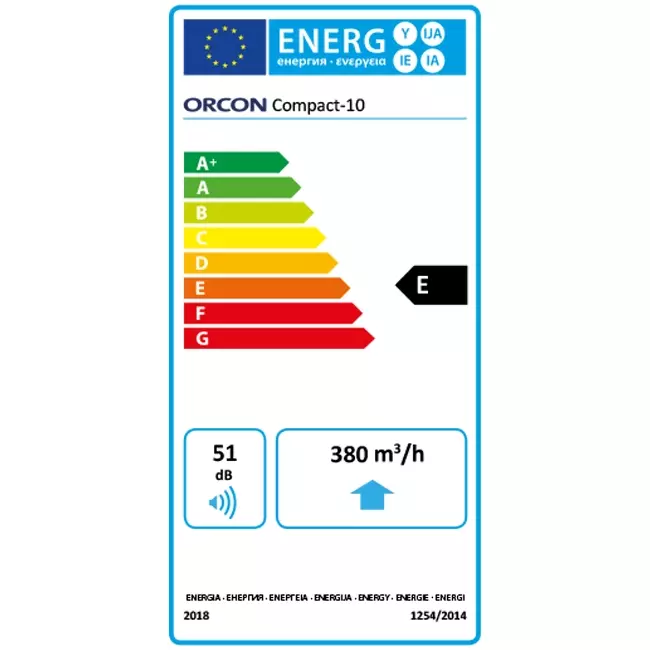 Orcon Compact 10P 320 m³/h - wtyczka perilex