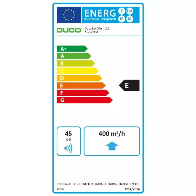 DucoBox Silent 2.0 400 m³/h + sterowanie RF + 4 zawory - wtyczka bezpieczeństwa
