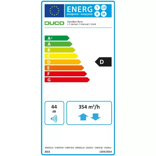 DucoBox Reno 325 m³/h - wtyczka perilex
