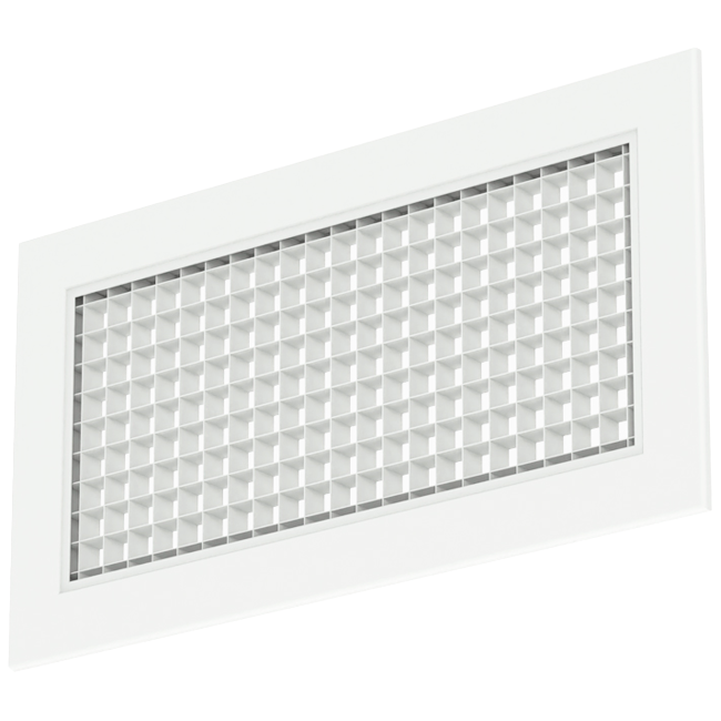 Aluminiowa kratka ścienna ze stałą kratką - ze sprężynami ciernymi - 300x100 mm - RAL 9016