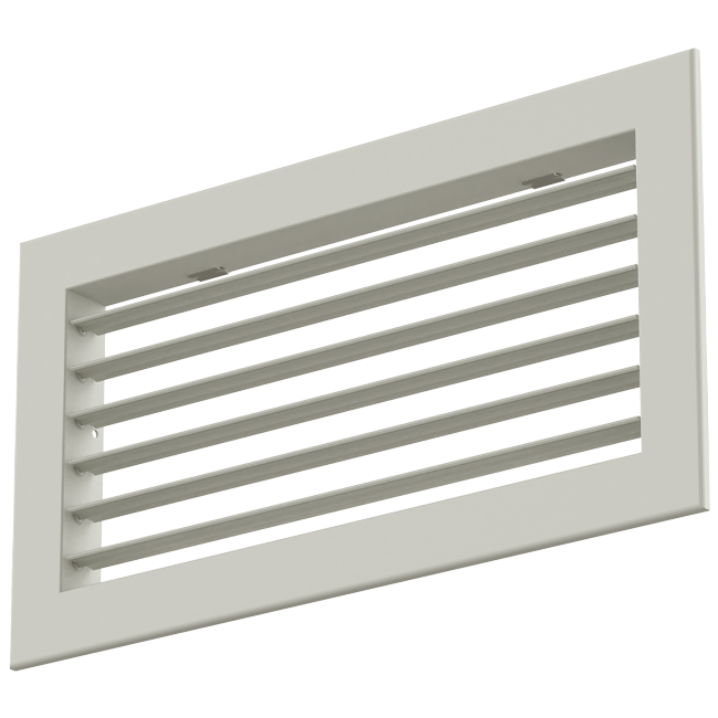 Aluminiowa pojedyncza regulowana kratka ścienna - ze sprężynami ciernymi - 800x200 mm - RAL 9010