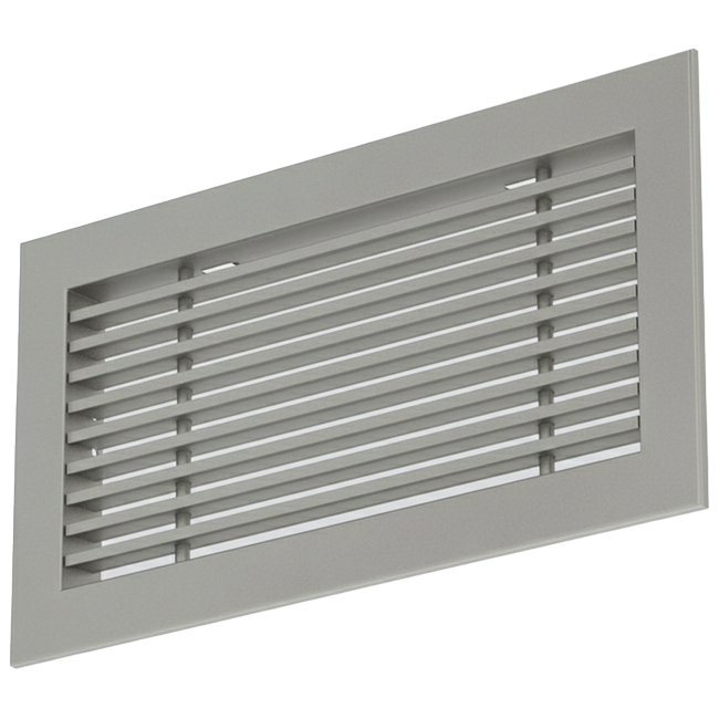 Kratka aluminiowa - ze sprężynami ciernymi - 600x150 mm - Anodowane aluminium
