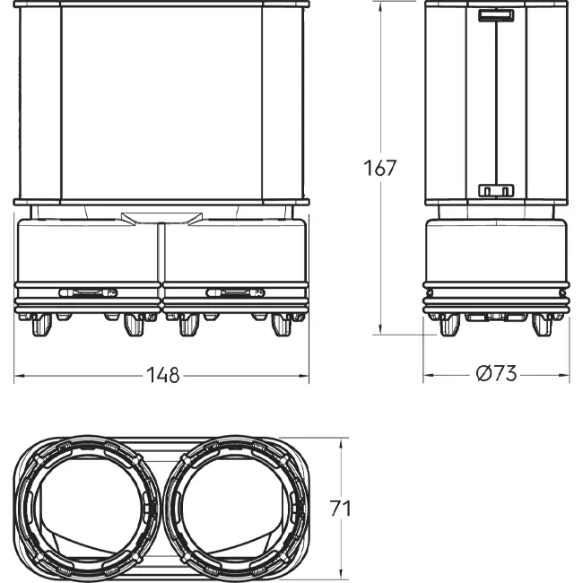 Reduktor Ubbink Air Excellent 2x 23C - 55SC