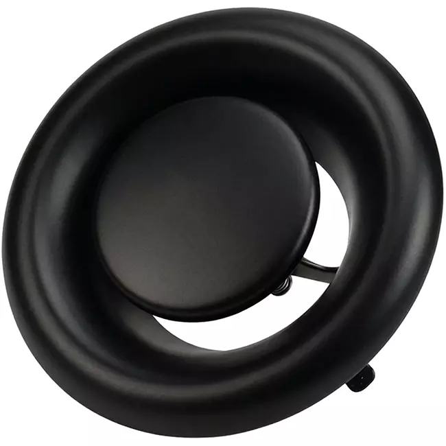 Wentylacyjny zawór wydechowy metalowy 125 mm z zaciskami sprężynowymi - DVS-C125 - RAL 9005 30% połysk