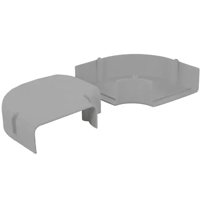 Kolanko płaskie ClimaConnect 90° do kanału montażowego 100 mm - RAL 9010