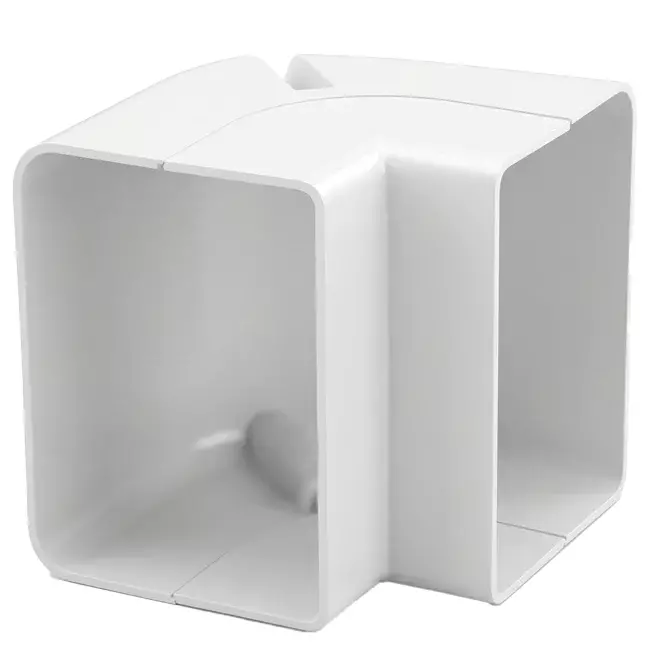 Kolanko zewnętrzne ClimaConnect do kanału montażowego 75 mm - RAL 9010