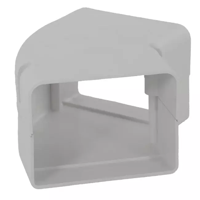 Kolanko płaskie ClimaConnect 45° do kanału montażowego 75 mm - RAL 9010