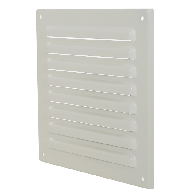 Kratka zewnętrzna kwadratowa 150x150mm aluminiowa - RAL9010