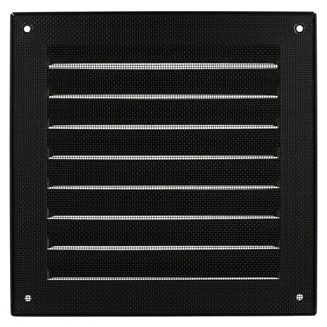 Kratka zewnętrzna kwadratowa 150x150 mm aluminium - RAL9005 30% połysk
