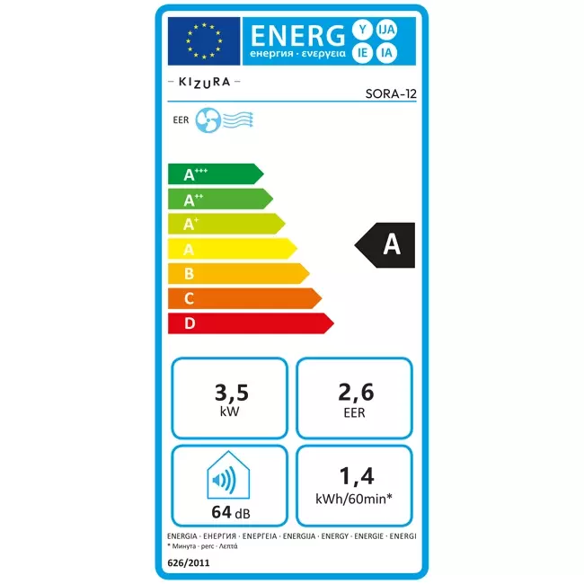 Klimatyzator przenośny Kizura Sora R290 3,5 kW