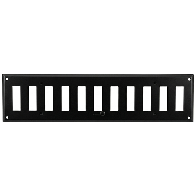 Kratka ścienna regulowana 300x100 mm metal - RAL 9005 30% połysk