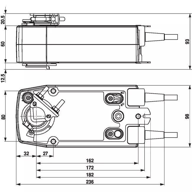 Siłownik zaworu obrotowego Belimo ze sprężyną powrotną 24-240 V - 20 Nm - SFA-S2