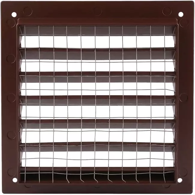 Zewnętrzna kratka ścienna aluminiowa 150x150 mm - RAL 8016