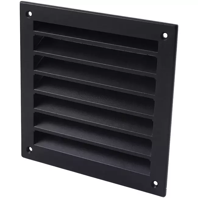 Zewnętrzna kratka ścienna aluminiowa 150x150 mm - RAL 9005