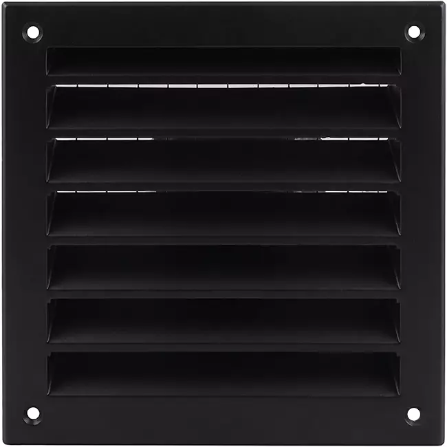 Zewnętrzna kratka ścienna aluminiowa 150x150 mm - RAL 9005
