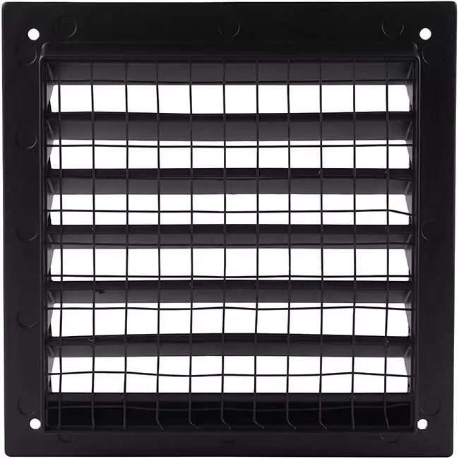 Zewnętrzna kratka ścienna aluminiowa 150x150 mm - RAL 9005