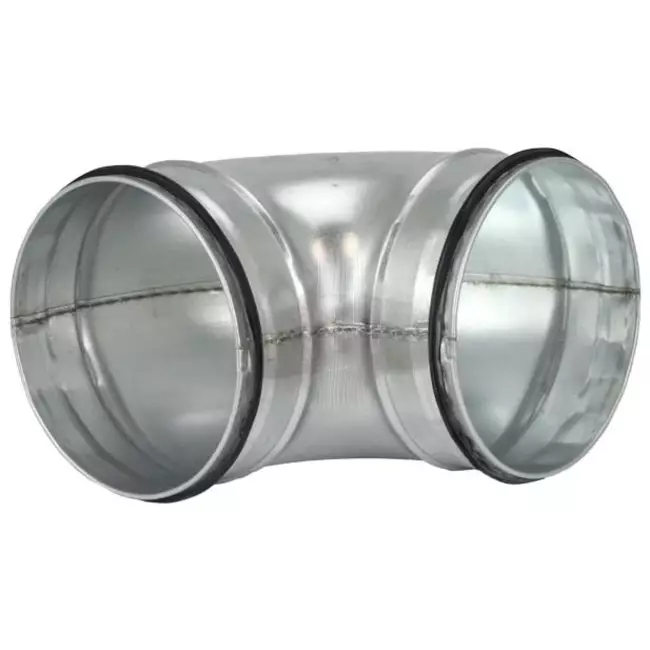 Kolano spiralne okrągłe krótkie 90° Ø 100 mm do przewodu spiralnego