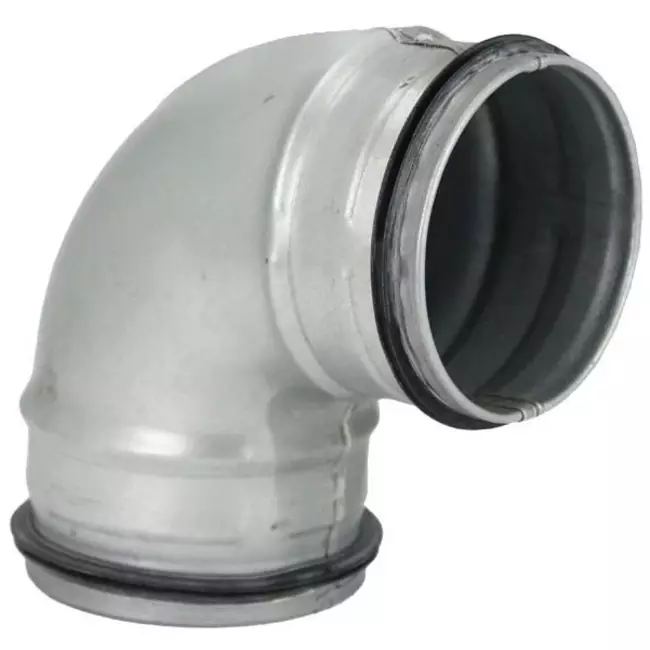 Kolano spiralne okrągłe krótkie 90° Ø 80 mm do przewodu spiralnego