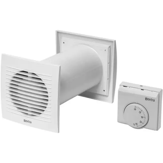 Wentylator Ø103 mm Biały z termostatem – SPKT100