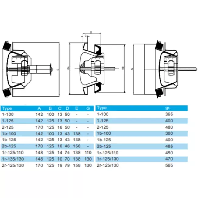 Zawór wyciągowy Zehnder metalowy 125 mm biały - STB 1-125