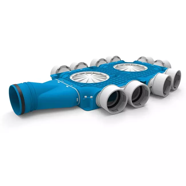 Rozdzielacz kompozytowy UniflexPlus 10x Ø90mm z króćcem poziomym Ø125mm