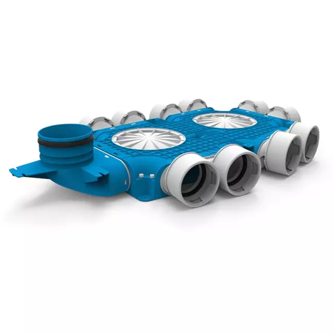 Rozdzielacz kompozytowy UniflexPlus 10x Ø90mm z króćcem pionowym Ø125mm
