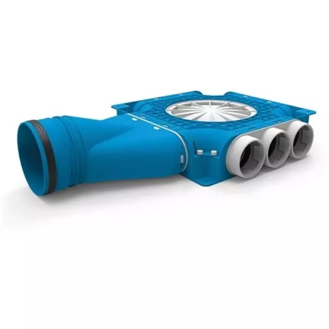 Kolektor kompozytowy Vent-Axia Uniflexplus 9 x Ø69mm z przyłączem poziomym Ø125mm