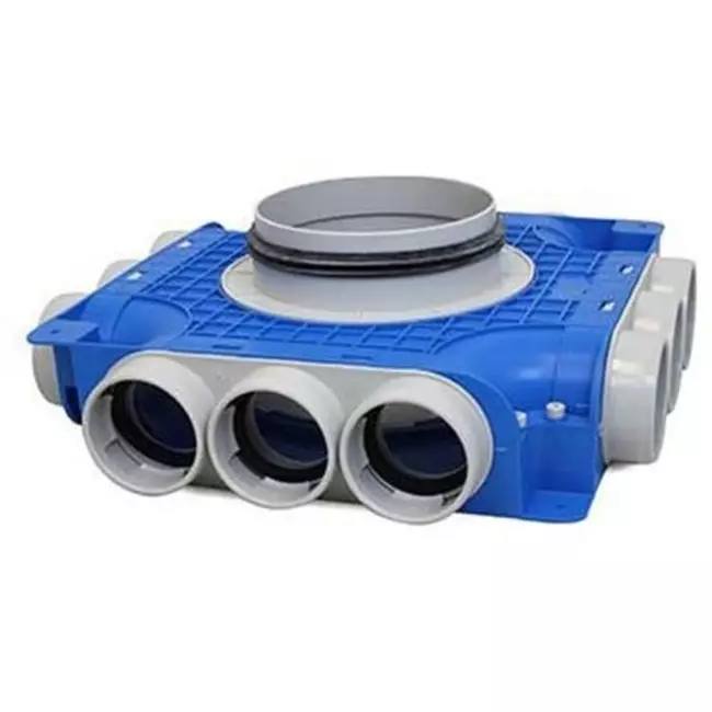 Główna skrzynka rozdzielcza Vent-Axia Uniflexplus 12 x Ø69mm z przyłączem bocznym Ø180mm