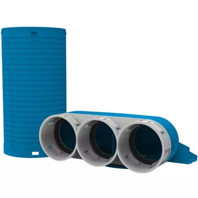 Rozdzielacz anemostatu Vent-Axia Uniflexplus 3 x Ø69 mm z króćcem Ø125 mm