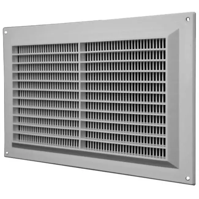 Kratka wentylacyjna prostokątna z kratą 250x170 szara - VR2517P
