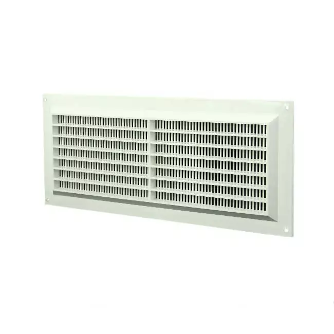 Kratka wentylacyjna prostokątna z kratą 130x300 biała - VR1330