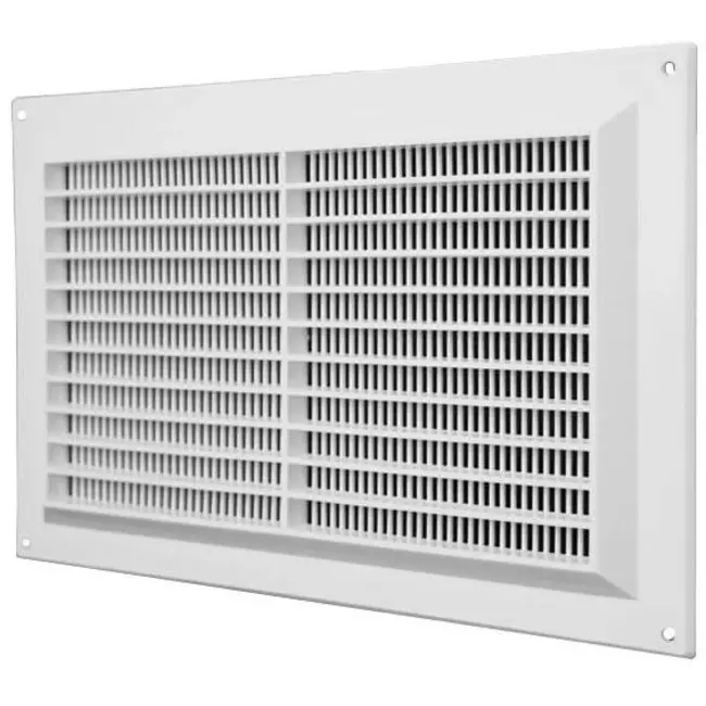 Kratka wentylacyjna prostokątna z kratą 250x170 biała - VR2517
