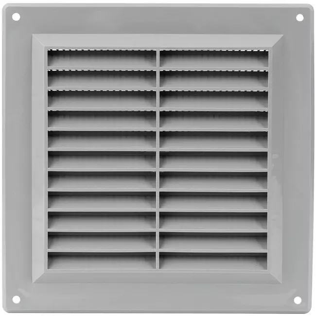 Kratka wentylacyjna plastikowa kwadratowa 150x150 mm szara - VR1515P