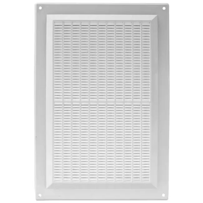 Kratka wentylacyjna prostokątna z kratą 250x170 biała - VR2517