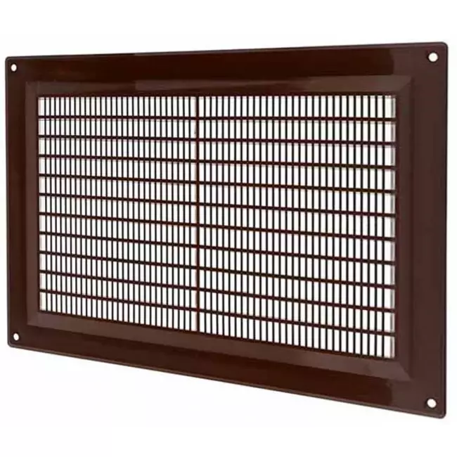 Kratka wentylacyjna plastikowa prostokątna 250x170 mm brązowa - VR2517B